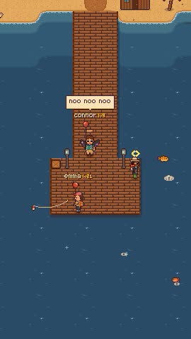 A gameplay clip: reeling in a golden whale shark off the pier